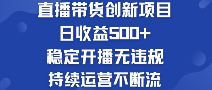 淘宝无人直播带货创新项目：日收益500+  稳定开播无违规  持续运营不断流【揭秘】-梦清网创