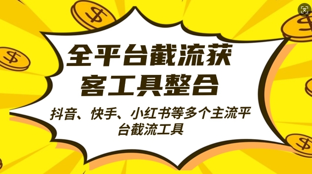 全平台截流获客工县整合全自动引流，日引2000+精准客户【揭秘】-梦清网创