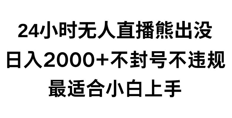 快手24小时无人直播熊出没，不封直播间，不违规，日入2000+，最适合小白上手，保姆式教学【揭秘】-梦清网创