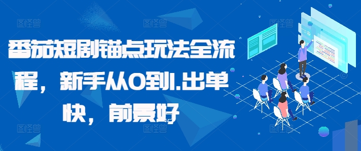 番茄短剧锚点玩法全流程，新手从0到1，出单快，前景好-梦清网创