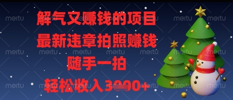 解气又挣钱的项目，最新违章拍照挣钱，随手一拍，轻松收入多张【揭秘】-梦清网创