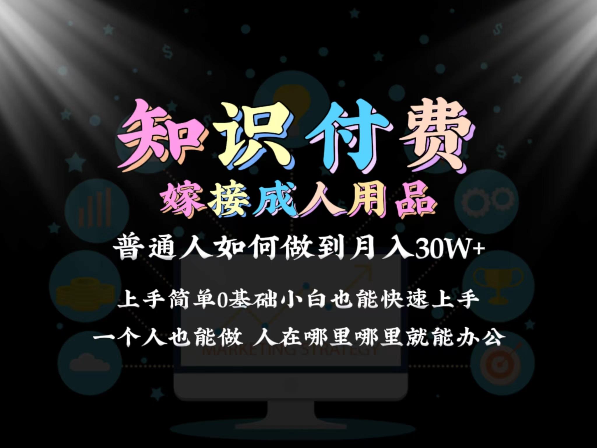 2024普通人做知识付费结合成人用品如何实现单月变现30w 保姆教学1.0-梦清网创