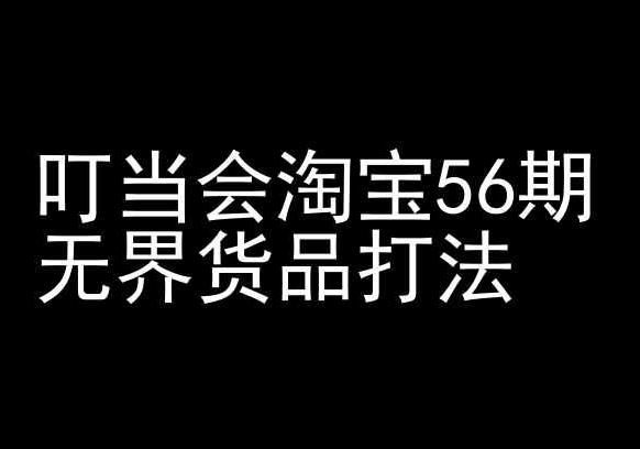 叮当会淘宝56期：无界货品打法-淘宝开店教程-梦清网创