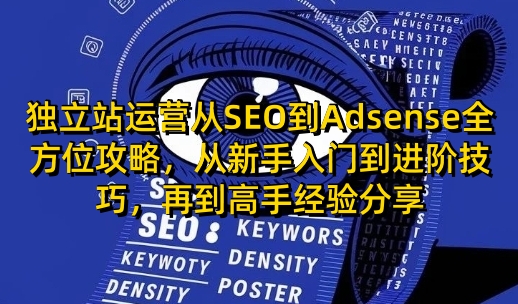独立站运营从SEO到Adsense全方位攻略，从新手入门到进阶技巧，再到高手经验分享-梦清网创