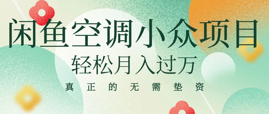 闲鱼卖空调小众项目 轻松月入过万 真正的无需垫资金-梦清网创