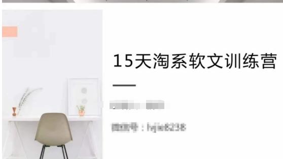 15天淘系软文训练营，跟年入50万的淘系软文导师，学习月收过万的淘系软文-梦清网创
