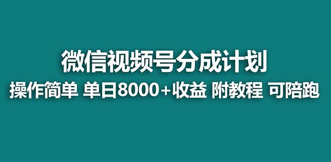 【蓝海项目】视频号分成计划最新玩法，单天收益8000+，附玩法教程，24年…-梦清网创