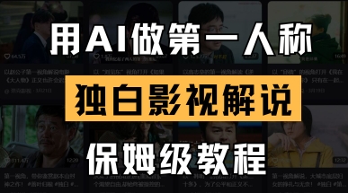 用AI做第一人称独白影视解说，手把手教学，保姆级教程-梦清网创