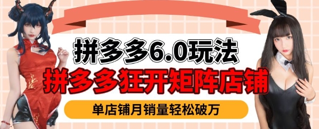 拼多多虚拟商品暴利6.0玩法，轻松实现月入过W-梦清网创