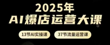 2025年AI爆店运营大课，13节AI实操课+37节流量运营课-梦清网创