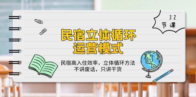 民宿 立体循环运营模式：民宿高入住效率，立体循环方法，只讲干货(32节-梦清网创