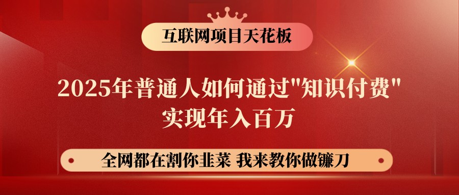 网创项目终点站-镰刀训练营超级IP合伙人，25年普通人如何通过“知识付费”年入百万-梦清网创