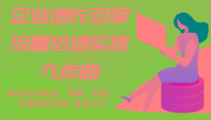 企业增长引擎流量倍增实操九步曲，帮你找到快速、简单、有效、可复制的获客+变现方式-梦清网创
