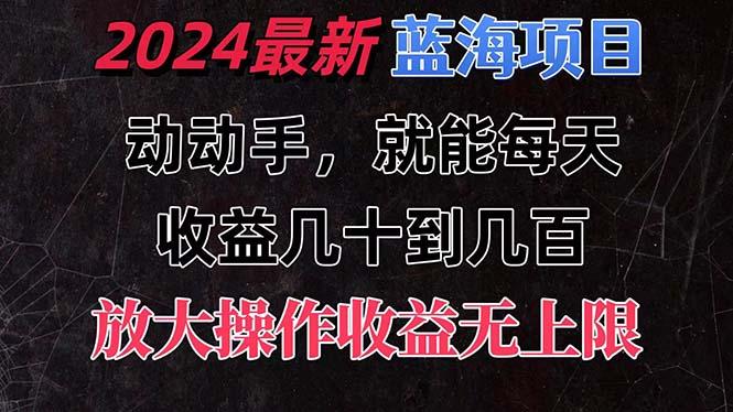 有手就行的2024全新蓝海项目，每天1小时收益几十到几百，可放大操作收…-梦清网创