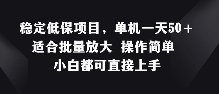 稳定低保项目，单机一天50+适合批量放大 操作简单 小白都可直接上手【揭秘】-梦清网创