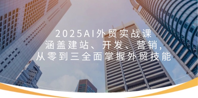 2025AI外贸实战课：涵盖建站、开发、营销, 从零到三全面掌握外贸技能-梦清网创