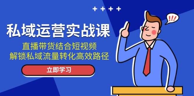 私域运营实战课：直播带货结合短视频，解锁私域流量转化高效路径-梦清网创