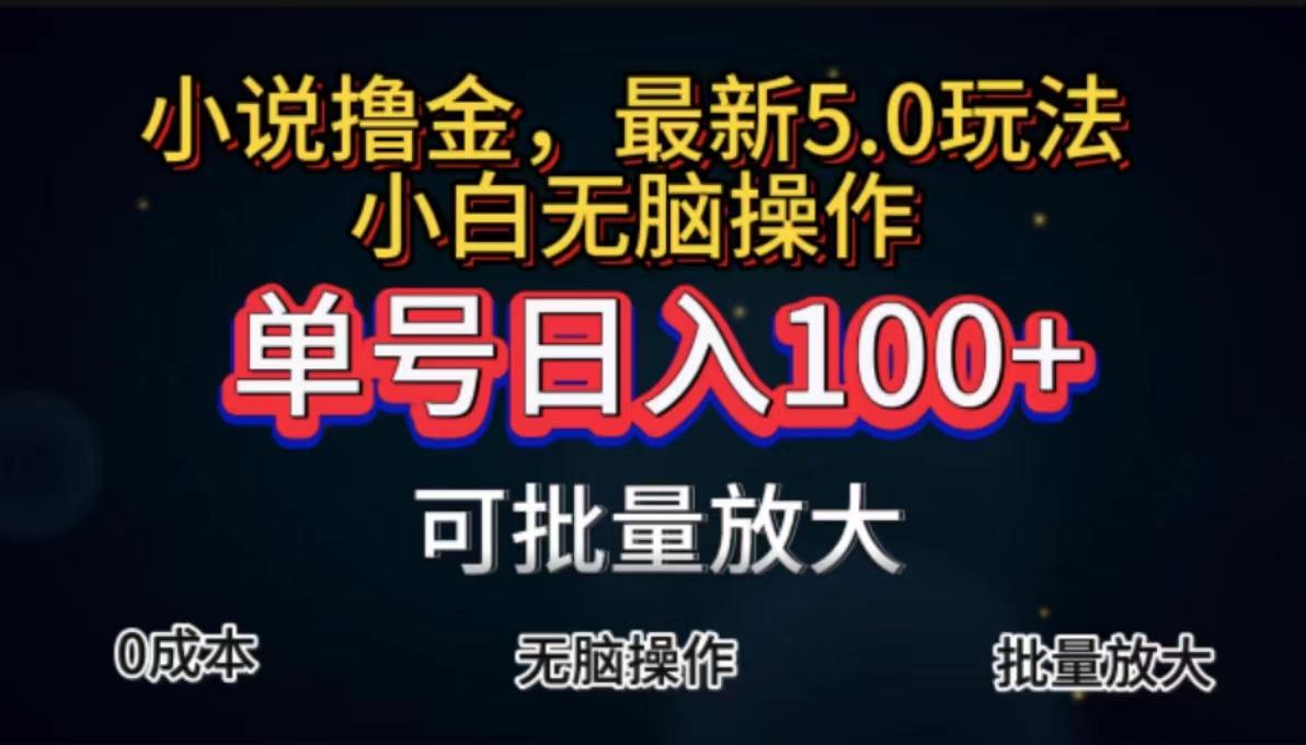 全自动小说撸金，单号日入100+小白轻松上手，无脑操作-梦清网创