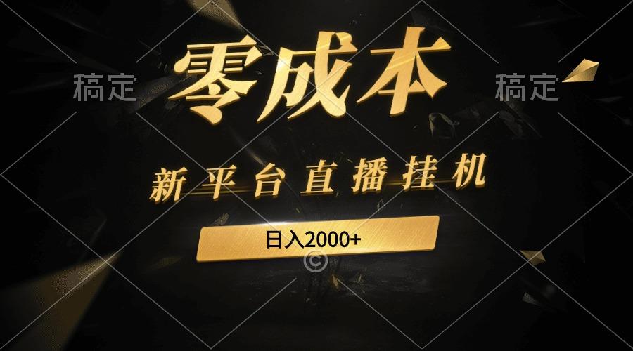 (9841期)新平台直播挂机最新玩法，0成本，不违规，日入2000+-梦清网创