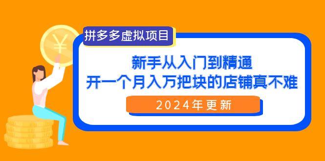 (9744期)拼多多虚拟项目：入门到精通，开一个月入万把块的店铺 真不难(24年更新)-梦清网创