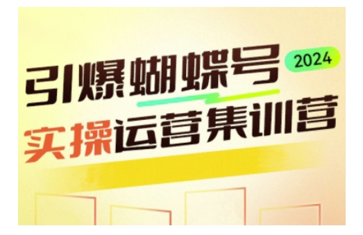 引爆蝴蝶号实操运营，助力你深度掌握蝴蝶号运营，实现高效实操，开启流量变现之路-梦清网创