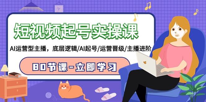 (9470期)短视频起号实操课，AI运营型主播，底层逻辑/AI起号/运营晋级/主播进阶/80节-梦清网创