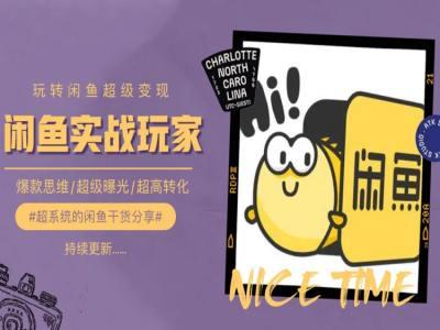 手把手教你0到1系统玩转闲鱼变现，爆款思维/超级曝光/超高转化-梦清网创