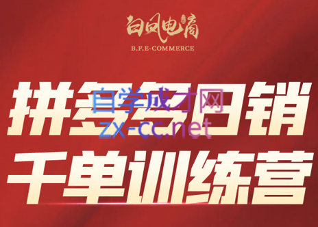 白凤电商学院·拼多多日销千单训练营(更新7月)-梦清网创