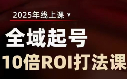 2025全域起号10倍ROI打法课，助你提升直播间的投资回报率-梦清网创