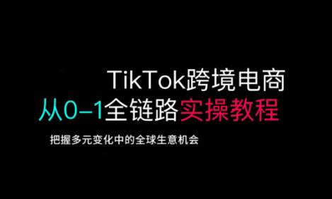 TikTok跨境电商从0-1全链路全方位实操教程，把握多元变化中的全球生意机会-梦清网创