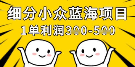 细分小众蓝海项目，一单利润3张，每月收入稳定过1w+-梦清网创