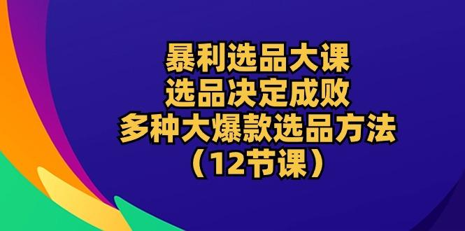 暴利 选品大课：选品决定成败，教你多种大爆款选品方法(12节课-梦清网创