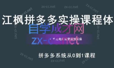 江枫老师·拼多多实操课程-梦清网创