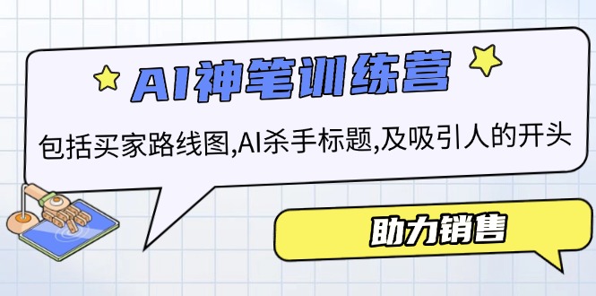 AI销售训练营，包括买家路线图, AI杀手标题,及吸引人的开头，助力销售-梦清网创