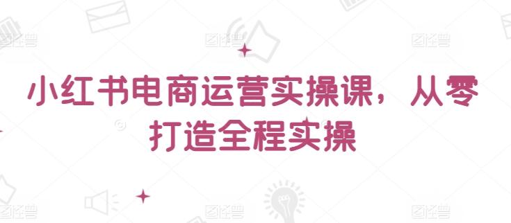 小红书电商运营实操课，​从零打造全程实操-梦清网创