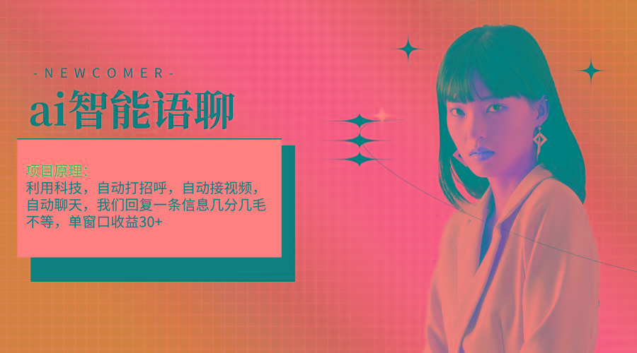 ai智能语聊，单窗口30+单机500+，无脑干！！！-梦清网创