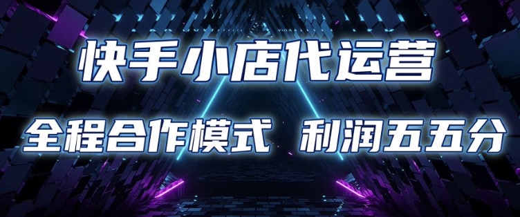 快手小店代运营 限时托管计划 合作模式 利润五五分成【揭秘】-梦清网创