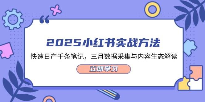 2025小红书实战方法，快速日产千条笔记，三月数据采集与内容生态解读-梦清网创