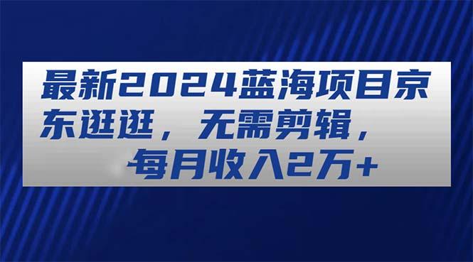 最新2024蓝海项目京东逛逛，无需剪辑，每月收入2万+-梦清网创