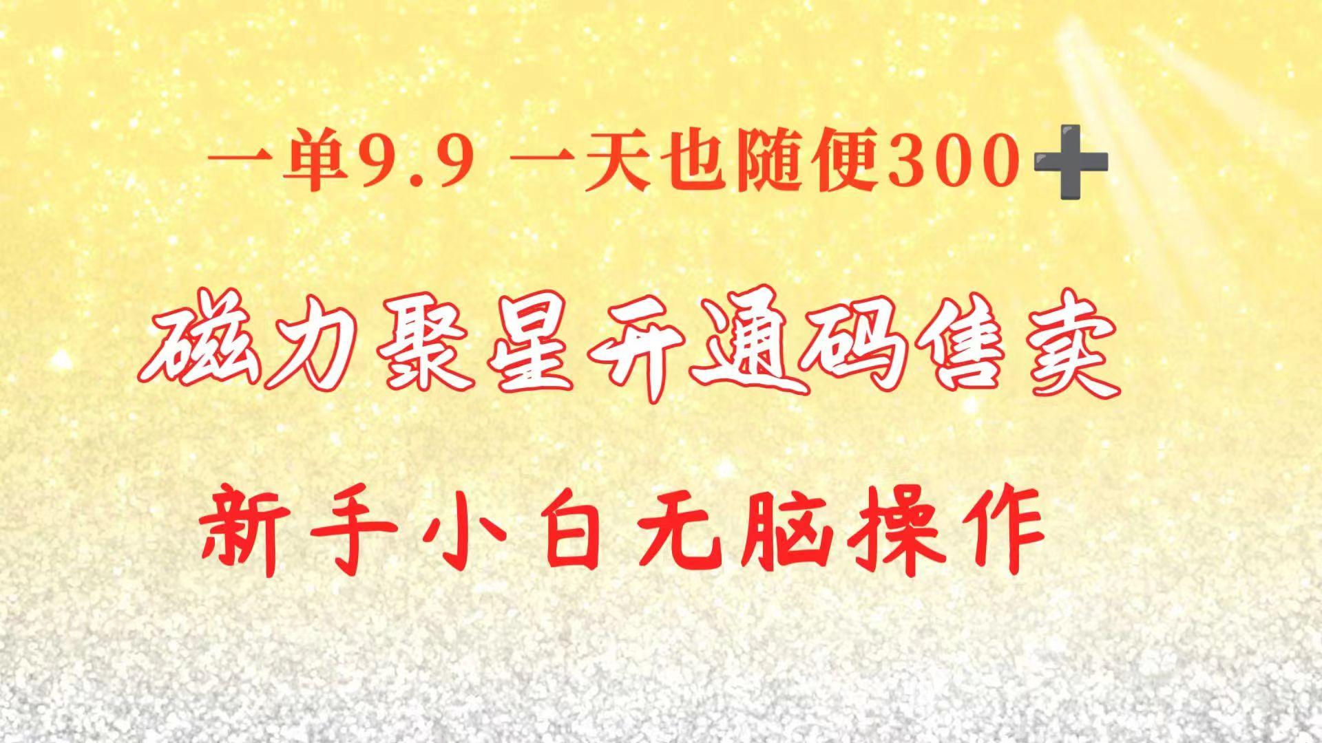 快手磁力聚星码信息差 售卖  一单卖9.9  一天也轻松300+ 新手小白无脑操作-梦清网创