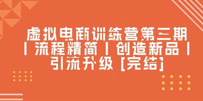 虚拟电商训练营第三期丨流程精简丨创造新品丨引流升级 [完结]-梦清网创
