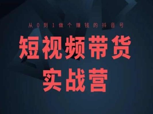 短视频带货实战营(高阶课)，从0到1做个赚钱的抖音号-梦清网创