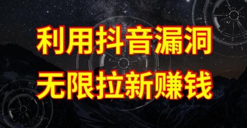 利用抖音链接漏洞，无限拉新赚钱【漏洞原理+操作流程】【揭秘】-梦清网创