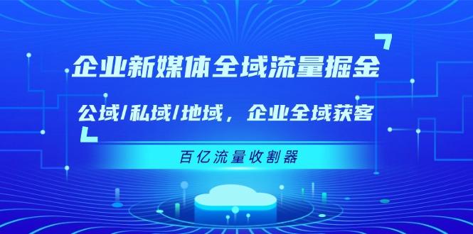 企业 新媒体 全域流量掘金：公域/私域/地域 企业全域获客 百亿流量 收割器-梦清网创