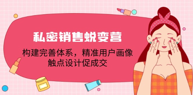 私密销售蜕变营：构建完善体系，精准用户画像，触点设计促成交-梦清网创