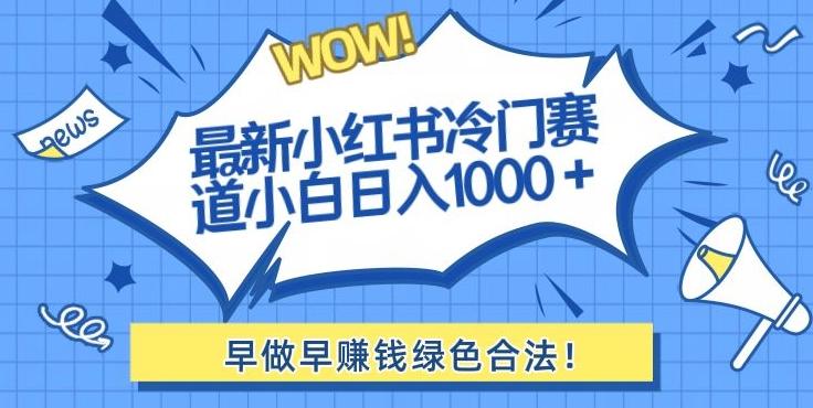 最新小红书冷门赛道日入1000+一部手机小白轻松-梦清网创