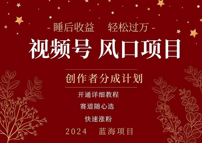 拥有睡眠收益的微信视频号大风口项目，轻松月入过万+，多赛道选择，可…-梦清网创