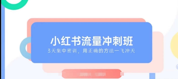 小红书流量冲刺班2025，最懂小红书的女人，快速教你2025年入局小红书-梦清网创
