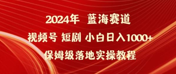 2024年视频号短剧新玩法小白日入1000+保姆级落地实操教程【揭秘】-梦清网创