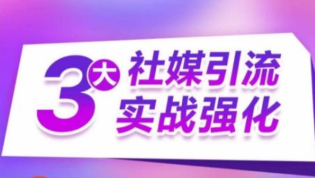 3大社媒引流实战强化，多渠道站外引流，高效精准获客，订单销售额翻倍增长-梦清网创